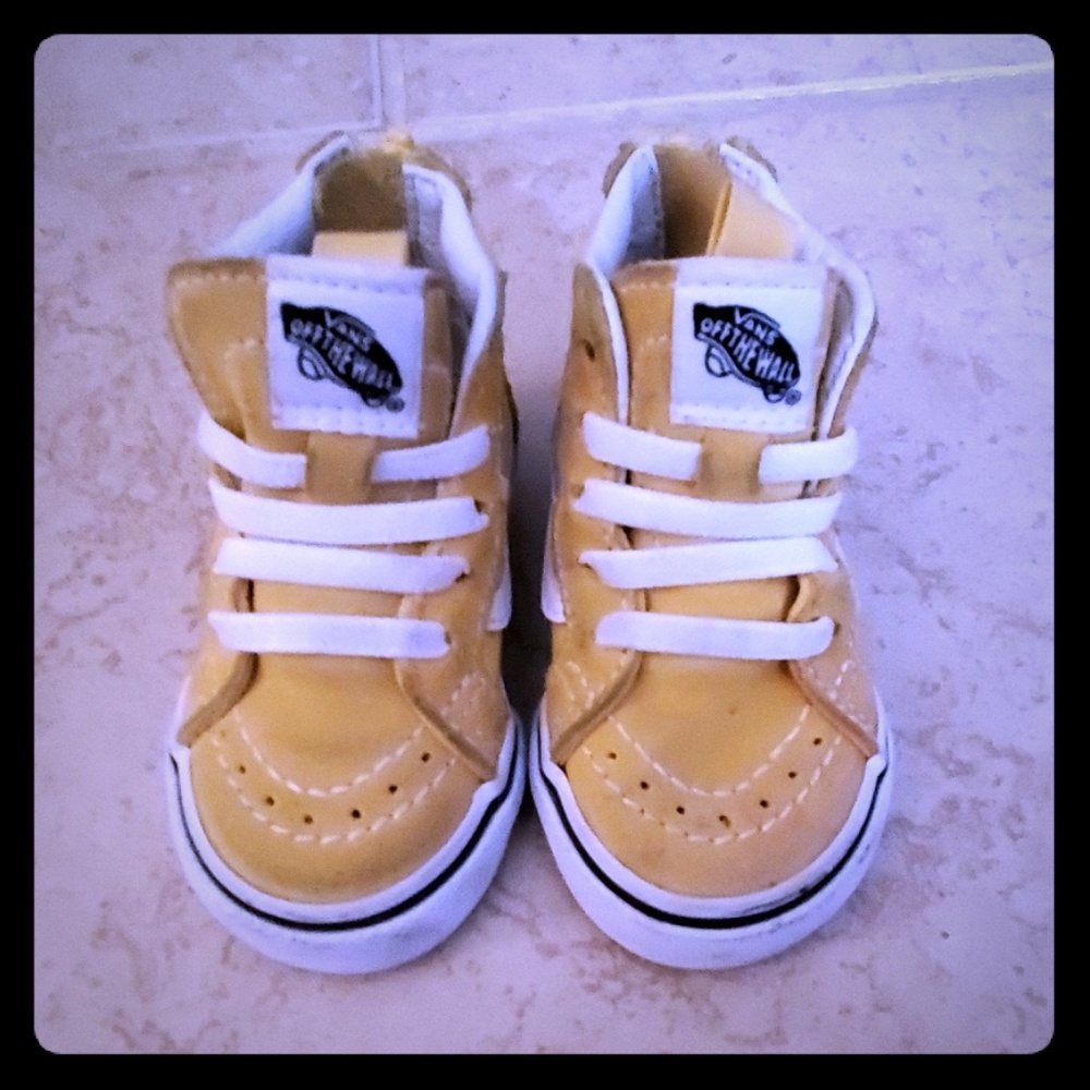 Yellow high top vans